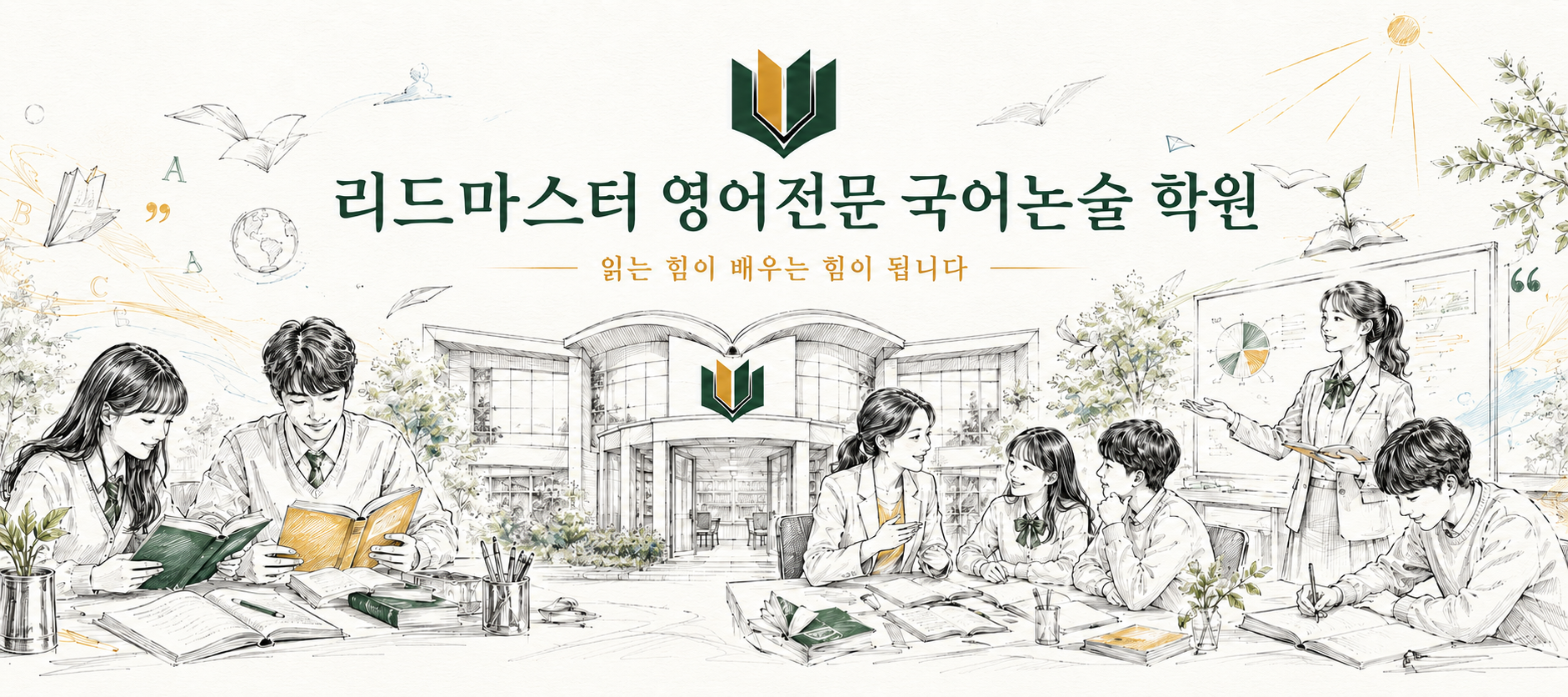 리드마스터 영어전문 국어논술 학원, 읽는 힘이 배우는 힘이 됩니다