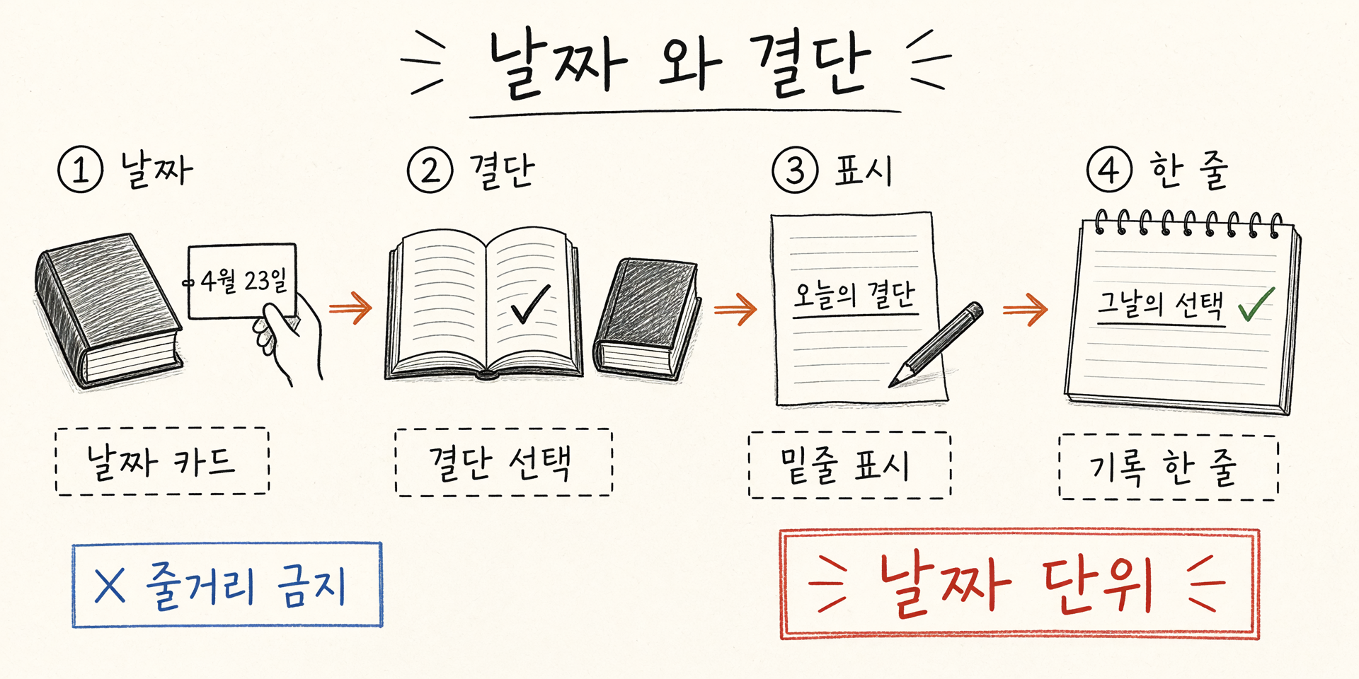 날짜와 결단